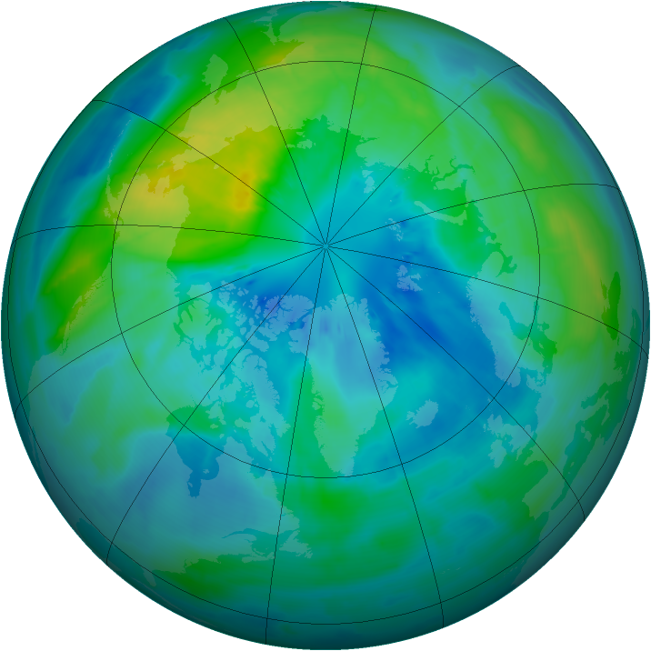 Arctic ozone map for 28 September 2013